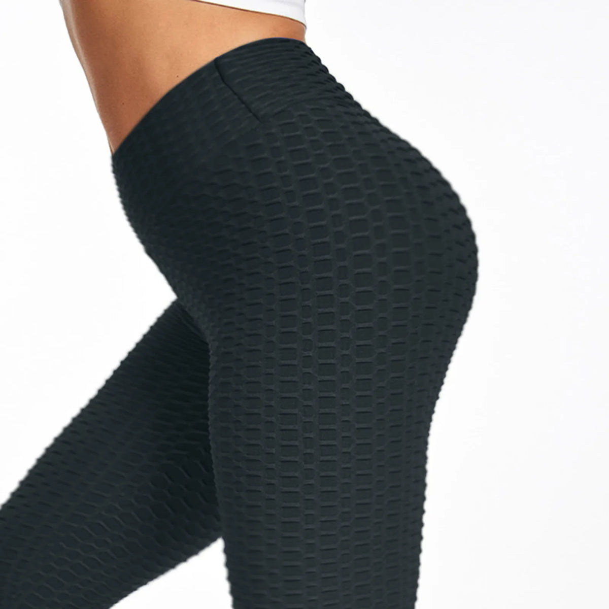 Women's Bubble Hip Lifting Exercise Fitness Running High Waist Yoga Pants