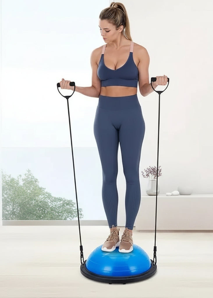 Non-Slip Half Exercise Ball Trainer for Yoga & Pilates