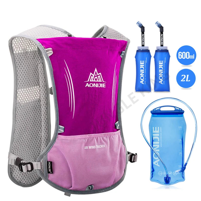 Running Vest: Hydration Pack, Water Bladder, Water Bottles