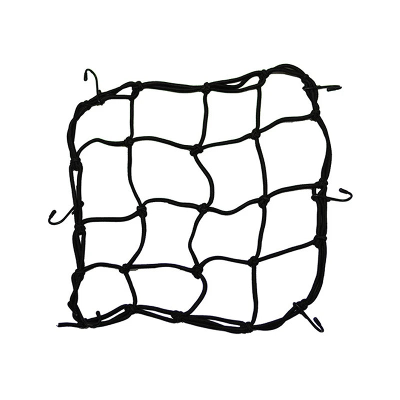 Elasticated Bungee Cargo Luggage Package Net with 6 Hooks for Rear Bicycle