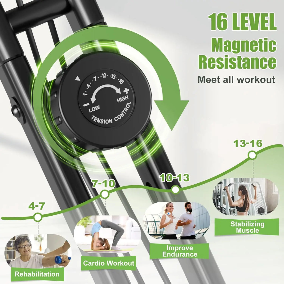 4-in-1 Folding Exercise Bike: Compact Home Gym Solution