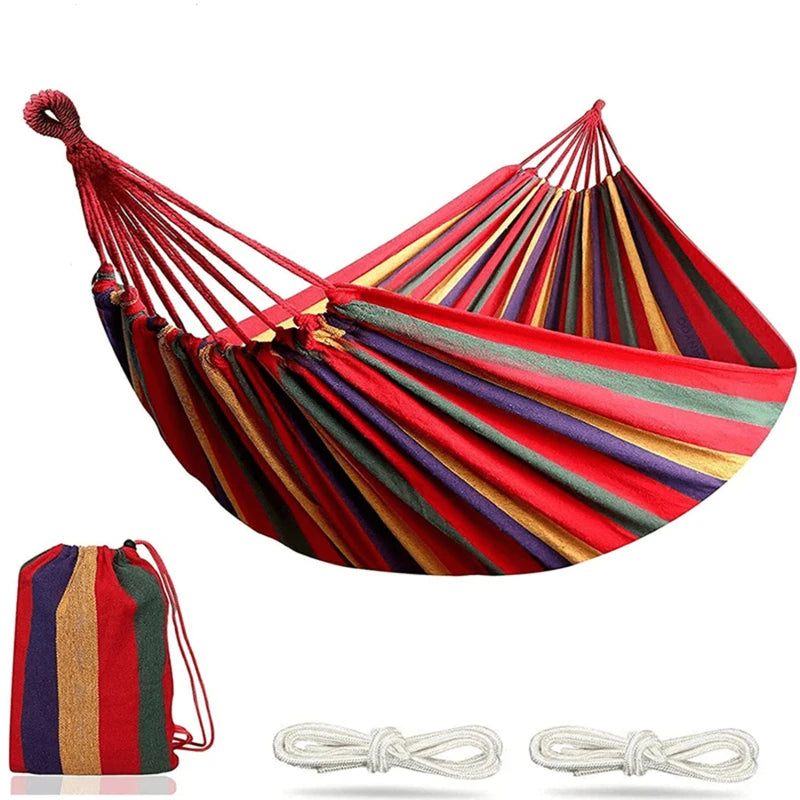 Thick Canvas Hammock with Backpack for Camping
