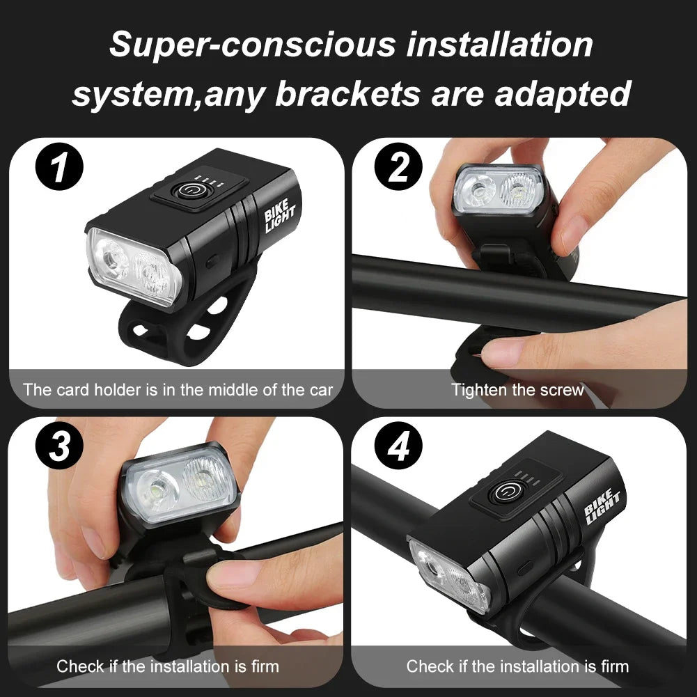 BK02 Bike Light USB Rechargeable T6 LED