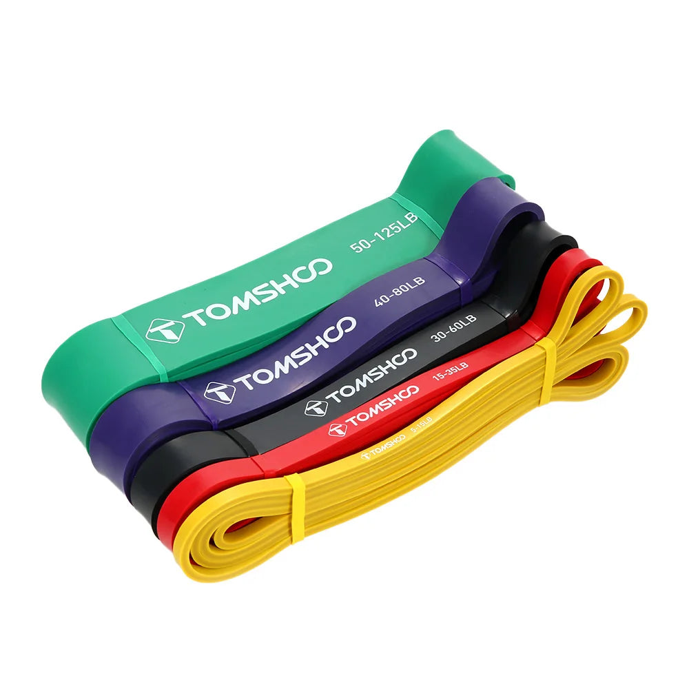 5-Piece Resistance Loop Band Set with Handles & Door Anchor