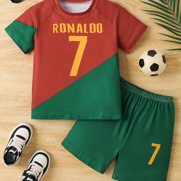 Cristiano Ronaldo Jersey Set: Men’s & Kids’ Summer Fitness