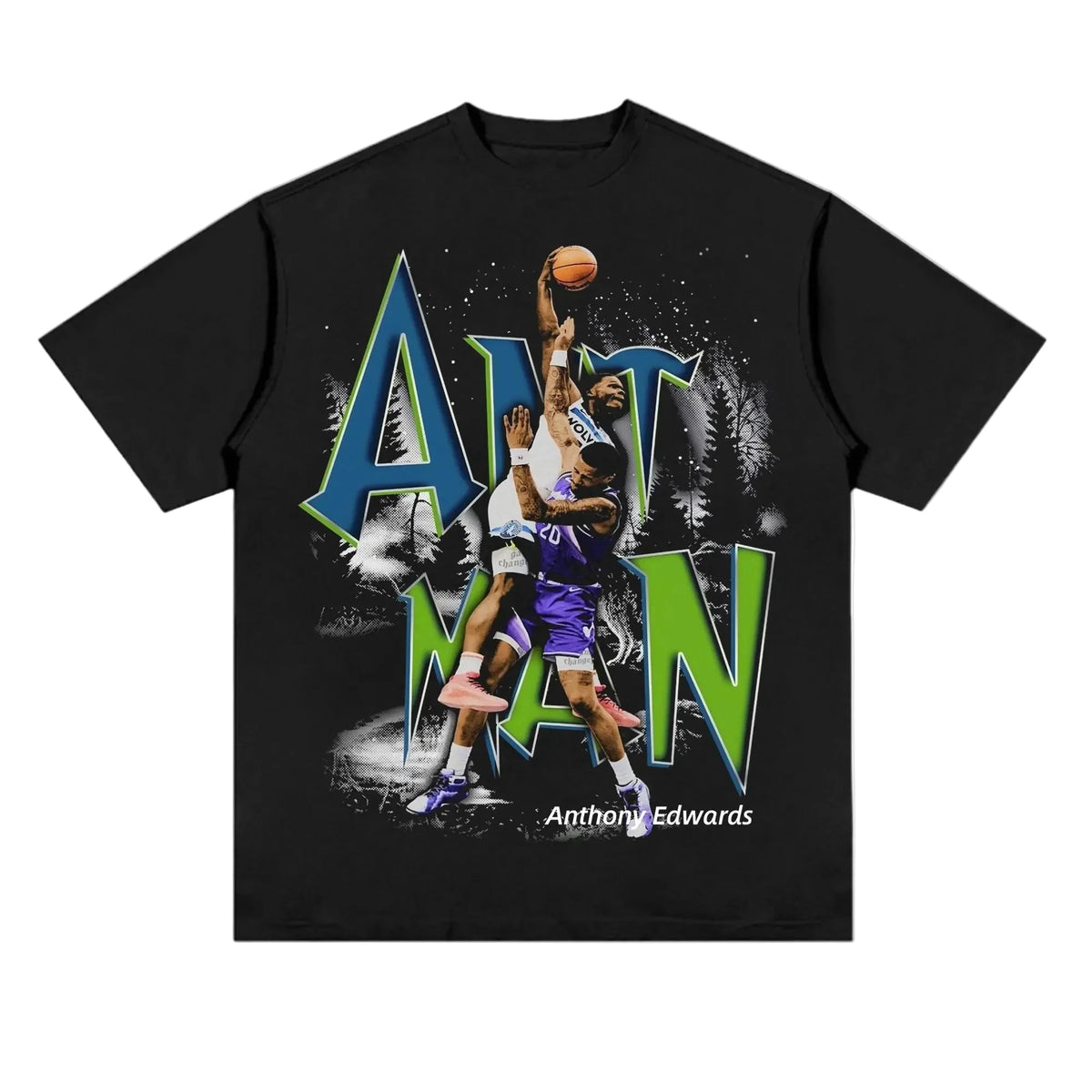 Anthony Edwards Oversized Cotton Basketball Fan T-Shirt