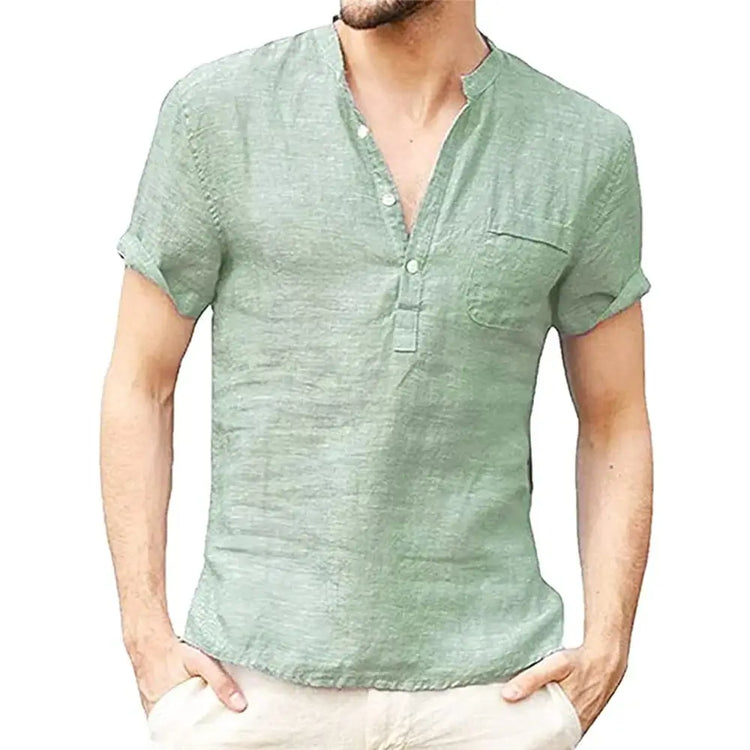 Men's Cotton Linen T-Shirt - Breathable Casual TeeMen's shirt24 Hour Sport