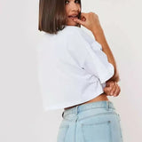 New Sport T-Shirt: Loose Cotton Crop Top for Dance & Gymwomen's Shirts24 Hour Sport