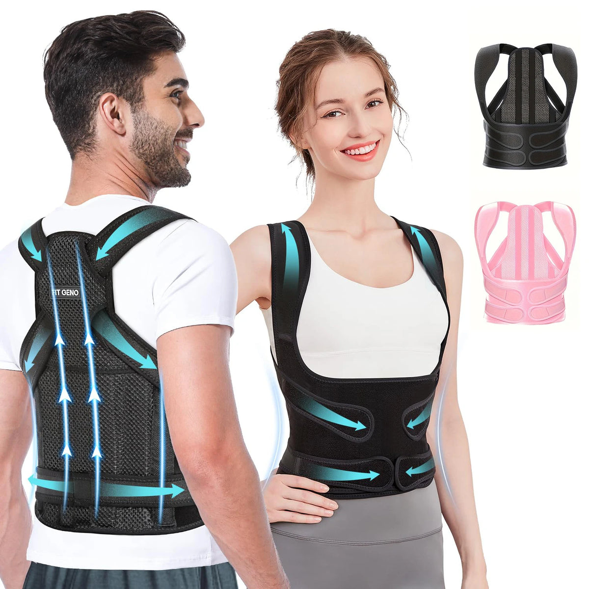 Back Brace Posture Corrector Adjustable Full Support
