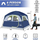 Tents 6 Person Waterproof Windproof Easy Setup - 24 Hour Sport