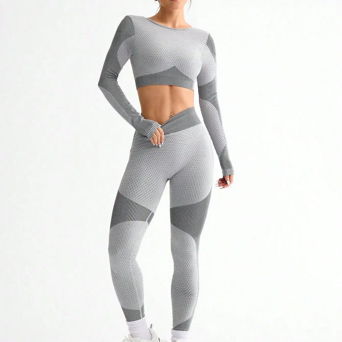 Women's 2-Piece Seamless Yoga Suit: Breathable Fitness Set