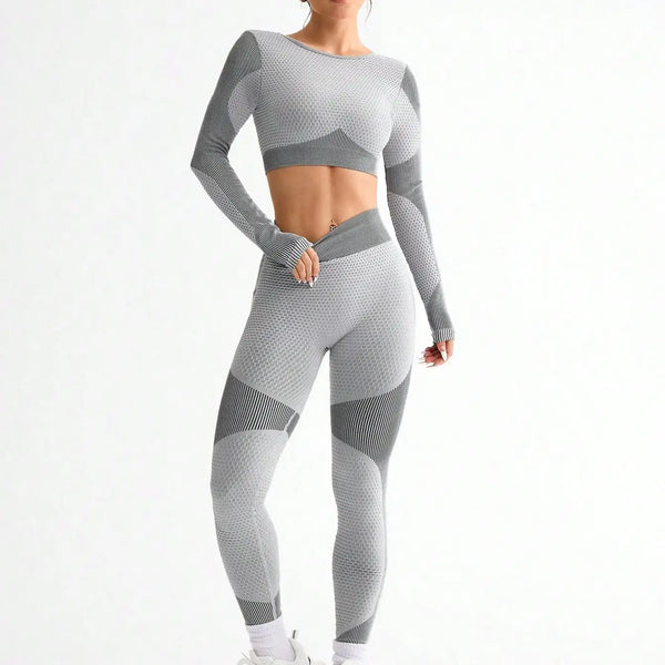 Women's 2-Piece Seamless Yoga Suit: Breathable Fitness Set