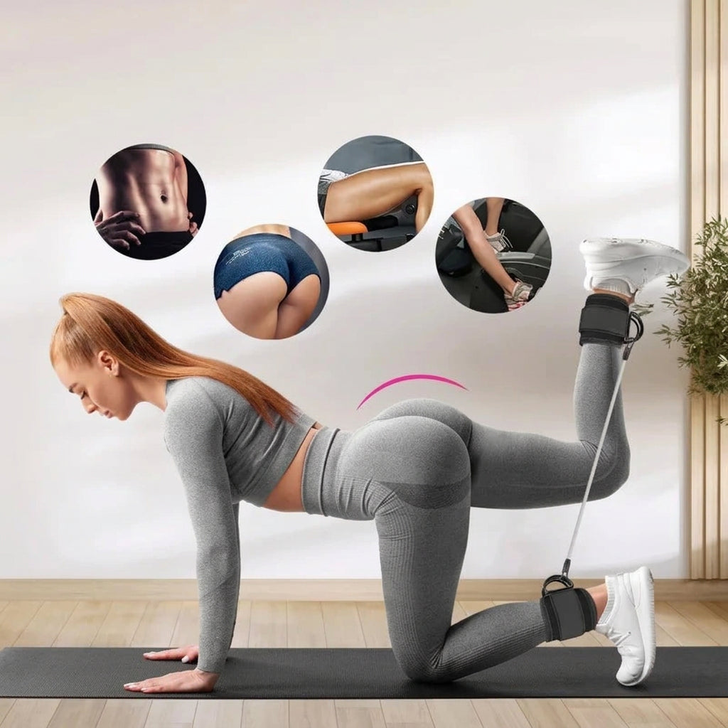 Anti-Slip Ankle Resistance Bands 5-Pack for Leg & Glute Gym