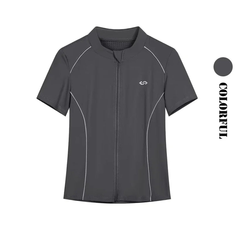 DRUR Breathable Gym Clothes for Women 2 Piece Summer Workout Sets Full Zip Sports Tops with Elastic Waist Shorts Active Wear New 24 Hour Sport