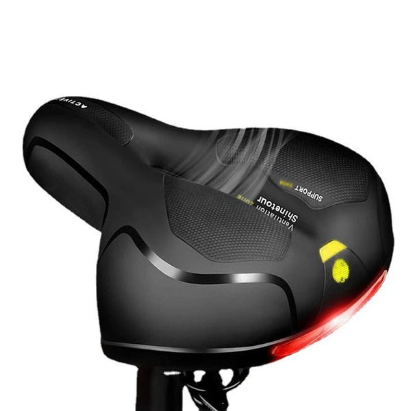 All-Weather Bike Saddle: Shock-Absorbing & Breathable