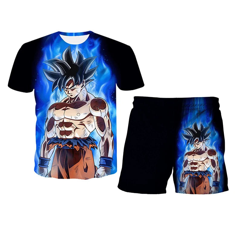 Dragon Ball Z 2-Piece Summer Set: Boys' T-Shirt & Beach Shorts