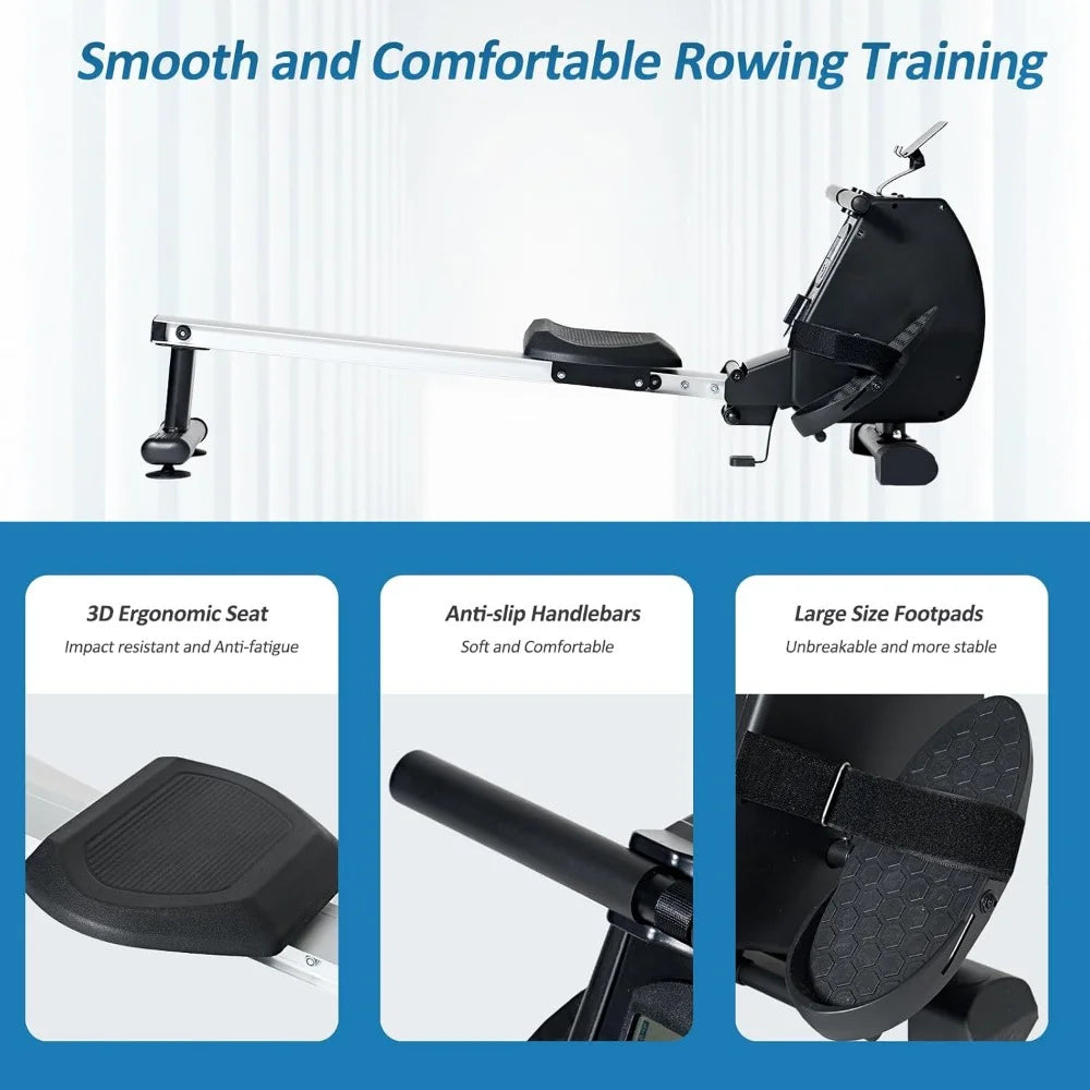 Portable, Quiet Rower with 8 Resistance Levels