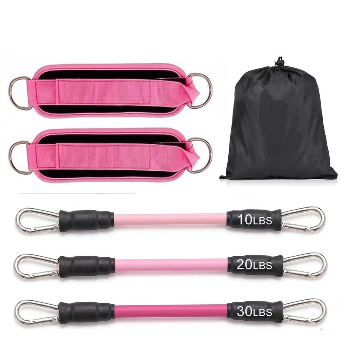 Anti-Slip Ankle Resistance Bands 5-Pack for Leg & Glute Gym