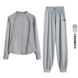 DRUR M-4XL Loose Fit Running Sets Women Quick Dry Sportswear Outfits 2 Piece Yoga Suit Gym Clothes Autumn Winter Tracksuit New 24 Hour Sport