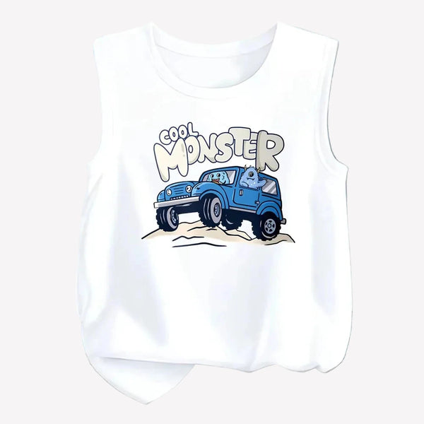 Cute & Breathable Boys' Cotton Tank Tops