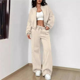 Ladies Polyester Suit Set: Slimming Two-Piece with Long Pants & Jacket 24 Hour Sport