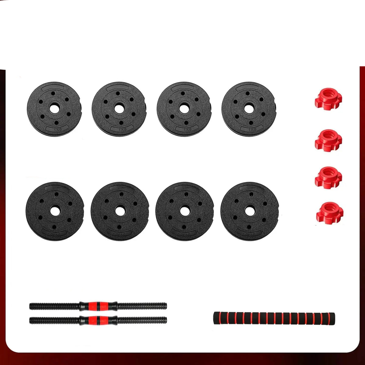 2-in-1 Adjustable Dumbbell & Barbell Set for Home Gym