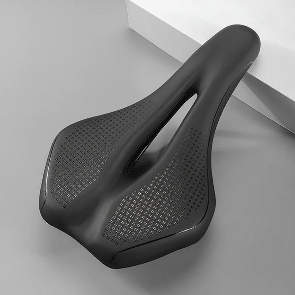 Hollow Road Bike Seat: Wear-Resistant Leather Saddle