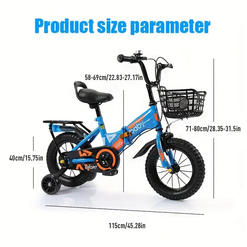 Kid's 16" Folding Bike with Training Wheels