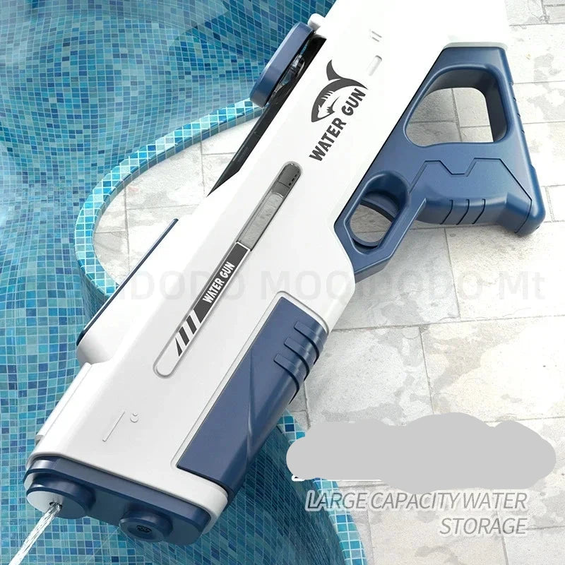 Water Gun Warfare: Powerful, automatic water blasters for epic pool battles.