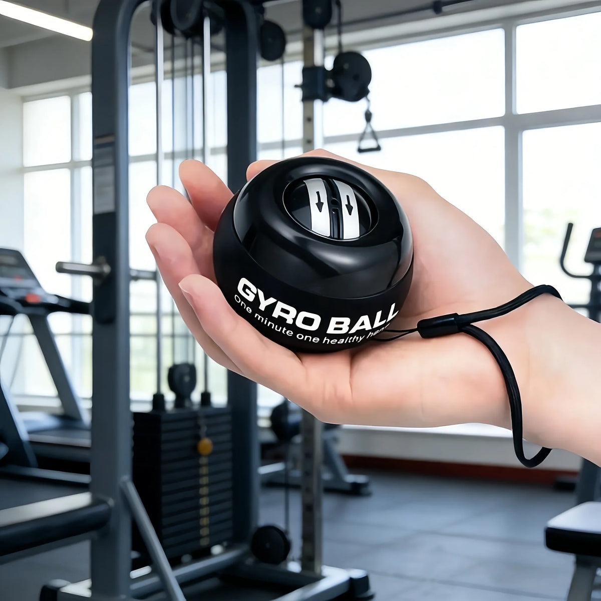 Self-Starting Wrist Gyro Ball for Forearm & Finger Strength