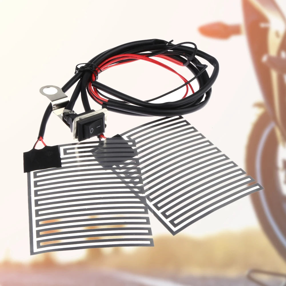 12V Universal Heated Grips  Motorcycle Electric Heating Handle Kit Refit Hand Set Electric Heating Insert Handlebar Pad Warmers 24 Hour Sport