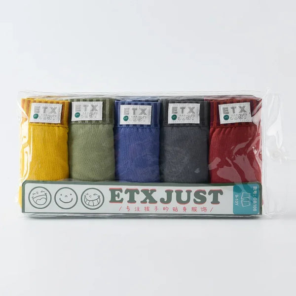 5-Pack Boys' Solid Cotton Comfortable Toddler & Teen Underwear