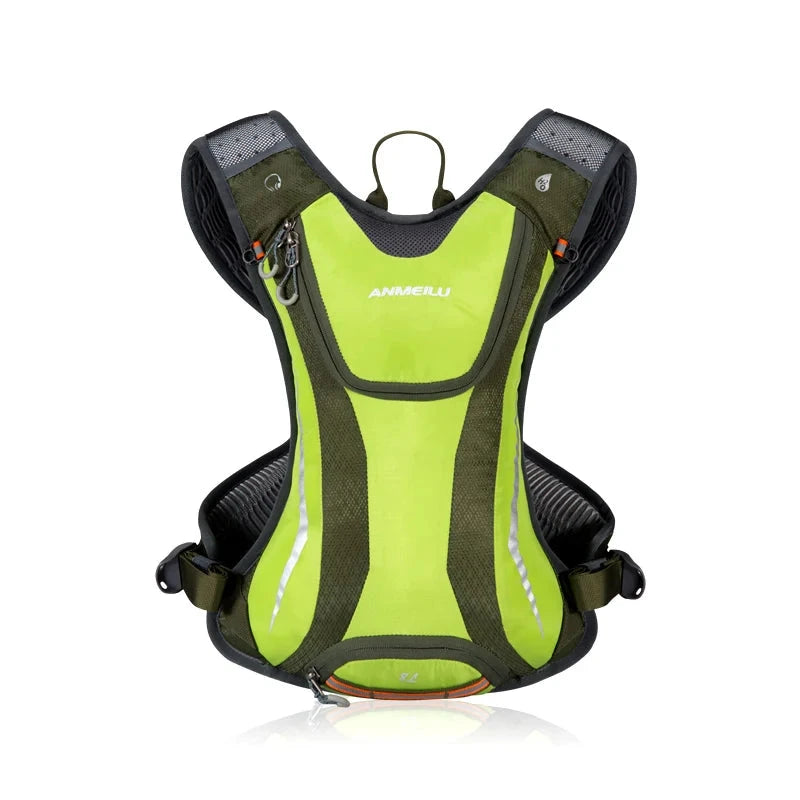 Lightweight Hydration Backpack with Helmet Mesh