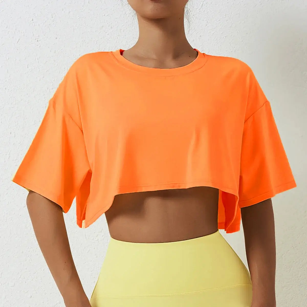 New Sport T-Shirt: Loose Cotton Crop Top for Dance & Gymwomen's Shirts24 Hour Sport