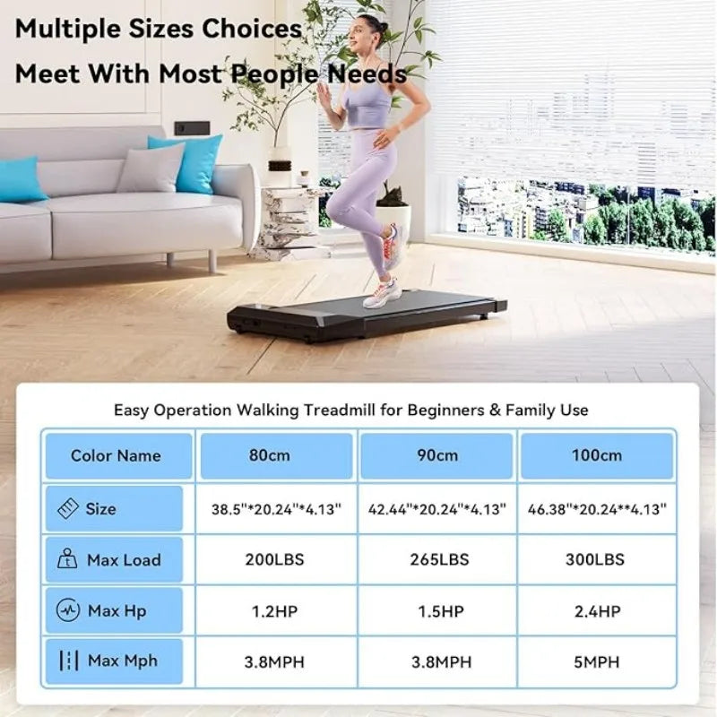 Compact Walking Treadmill for Home & Office with App & Remote