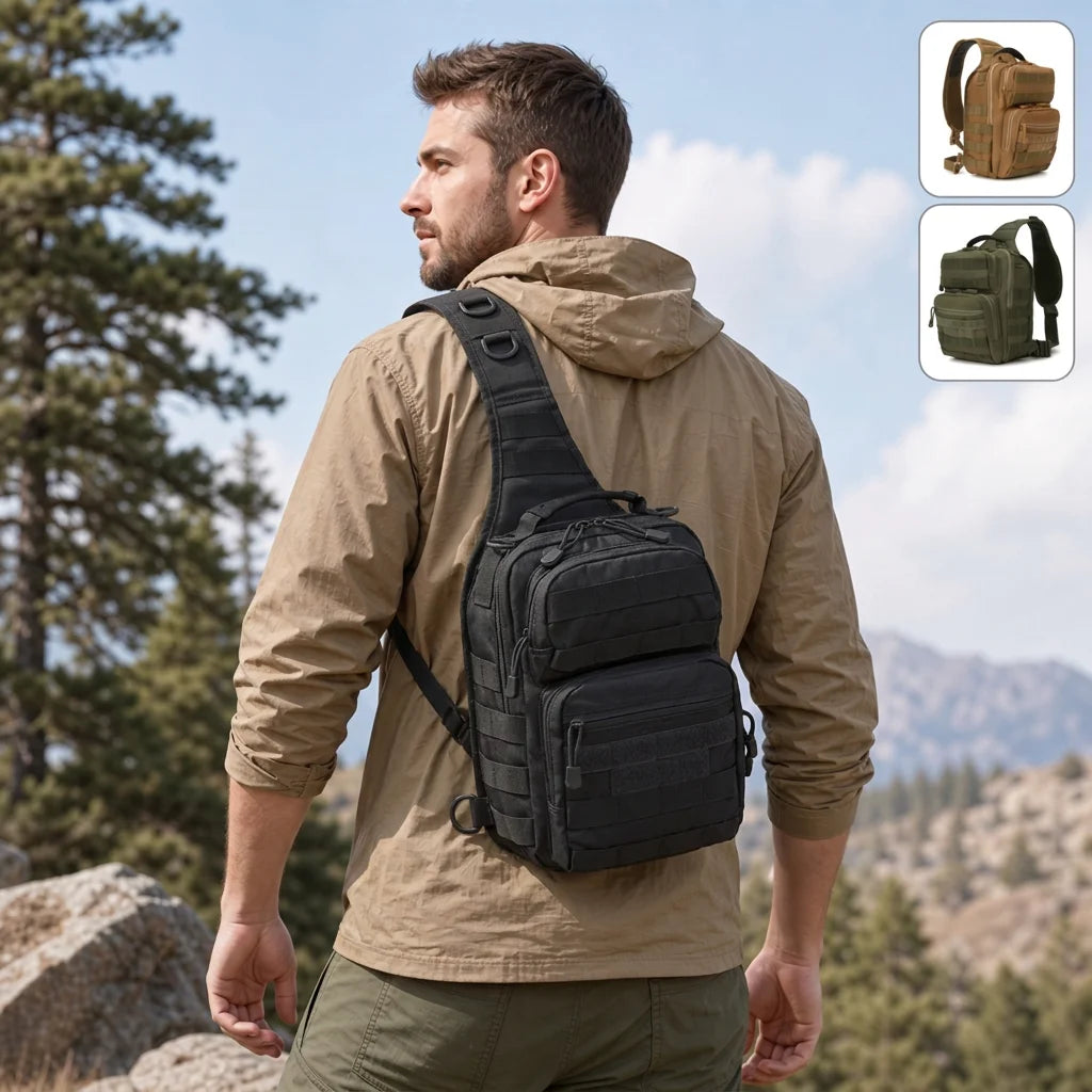 Compact Tactical Sling Backpack One-Shoulder Daypack