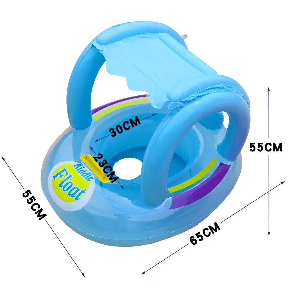 Safe and Fun: Baby Swim Ring with Sun Protection