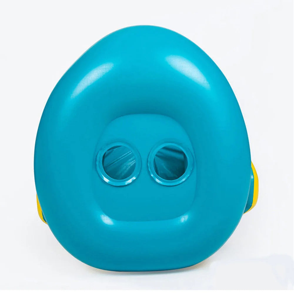 Inflatable Baby Pool Seat with Canopy and Steering Wheel