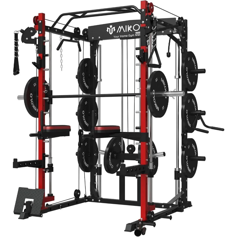  All-in-One Home Gym: Smith Machine, Lat Pulldown, & Cable Crossover