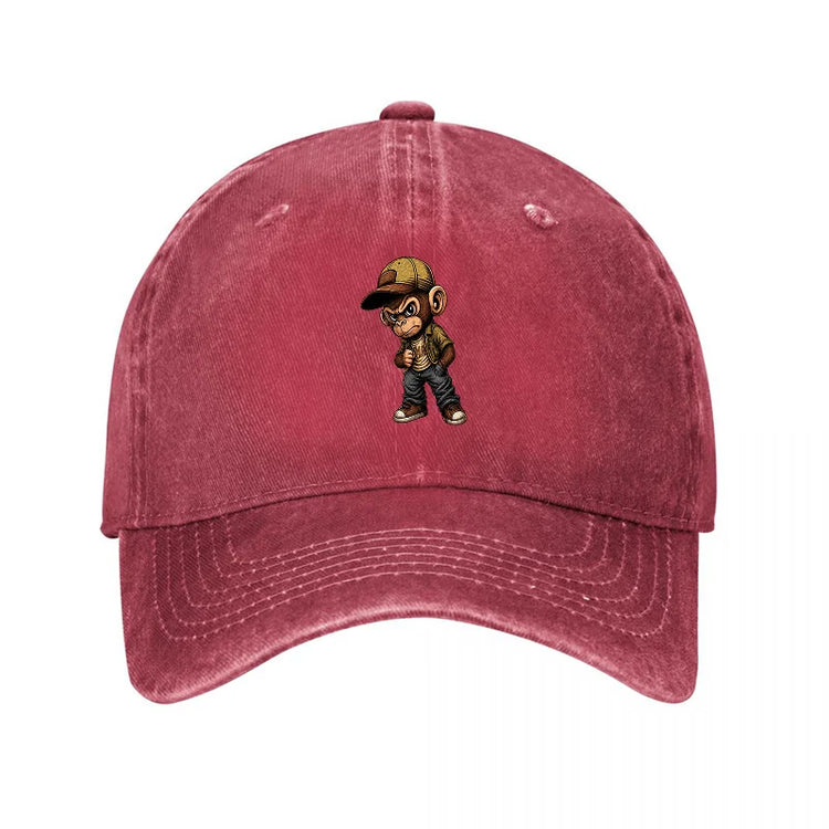 Cartoon Monkey Adjustable Baseball Cap
