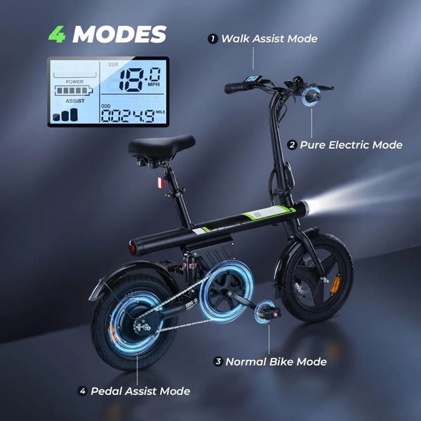 Compact Electric Bike with 25-Mile Range