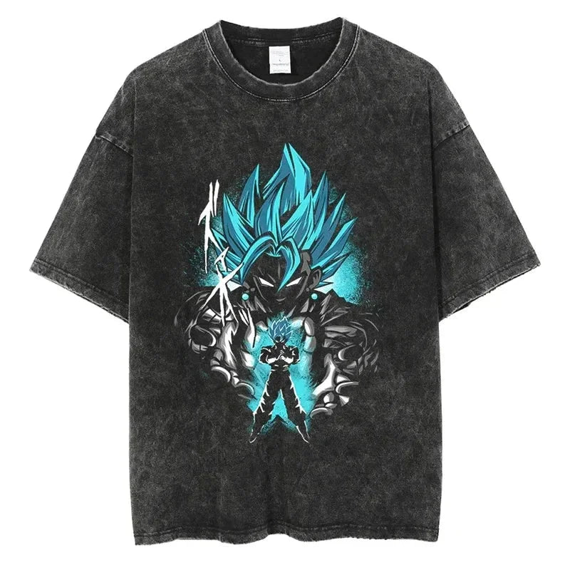 Vintage Dragon Ball Z Vegeta T-Shirt | Men's Harajuku Tee