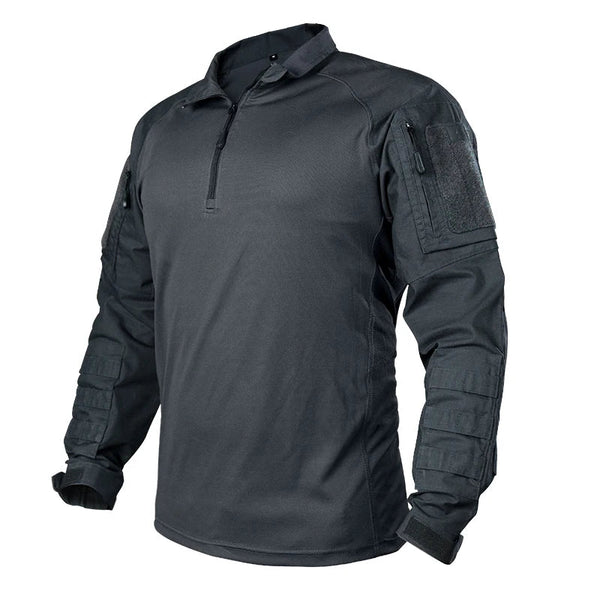 Tactical Combat Shirt with Elbow Pads & Stretch Breathability