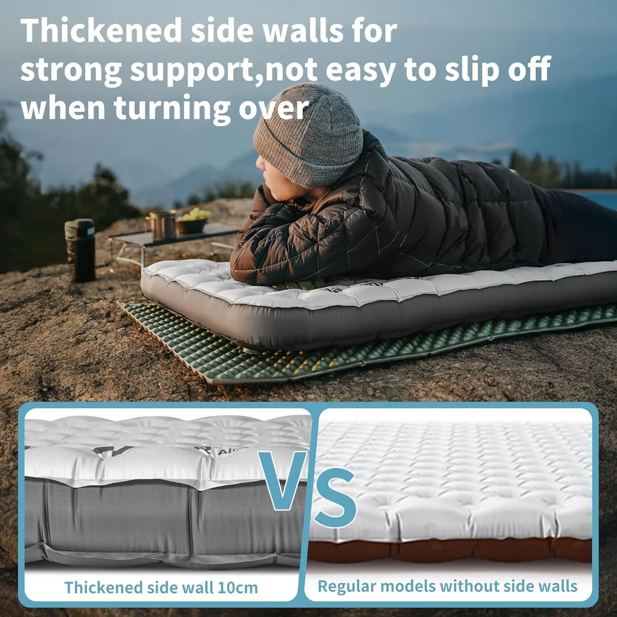 Thick Ultralight Sleeping Pad - Warm & Portable Camping Mattress