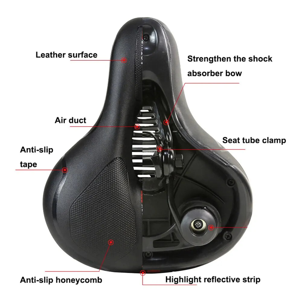 Breathable Comfort: Shock-Absorbing Bike Saddle