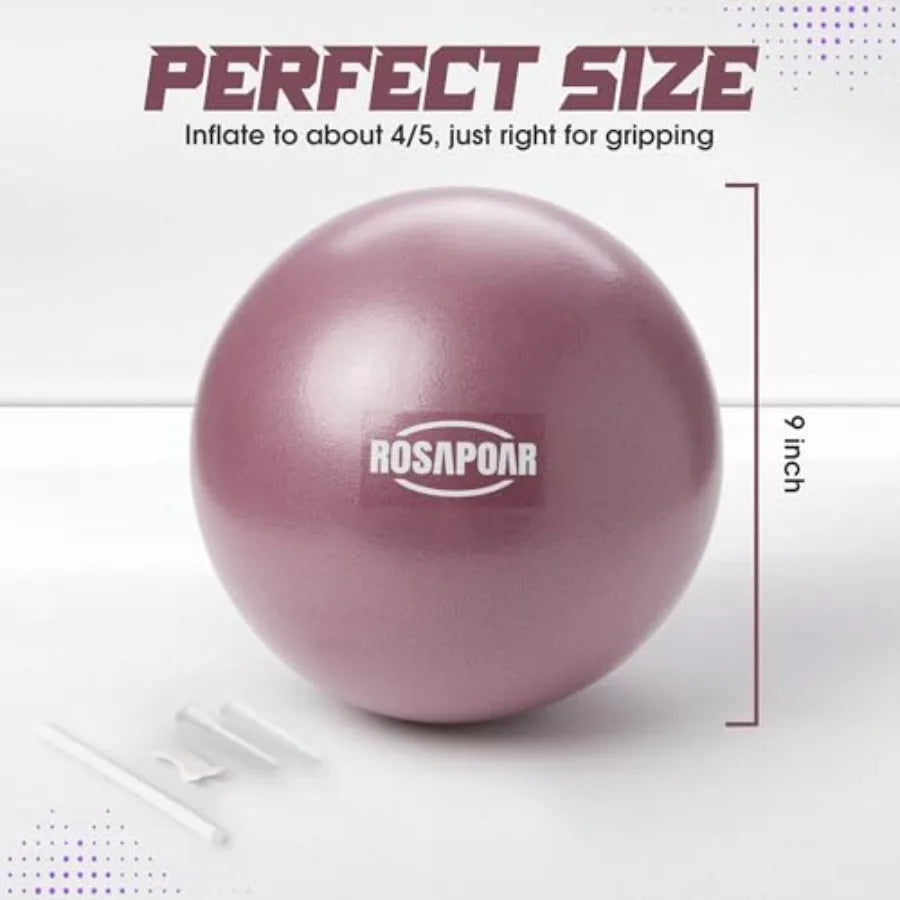 Pink Mini Exercise and Anti-Burst Yoga Ball for Core