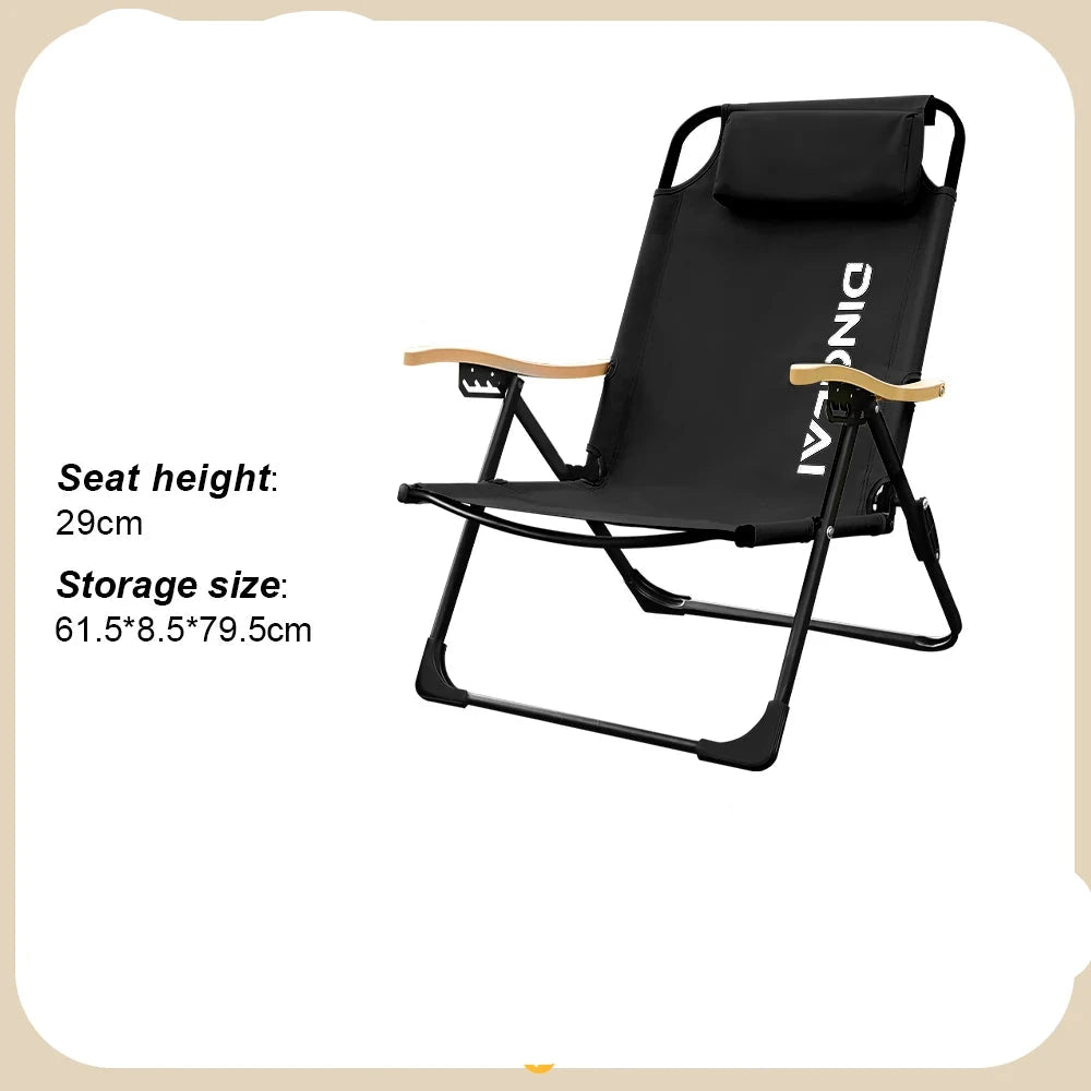 Comfortable Camping Chair: Adjustable, Foldable, with Pillows