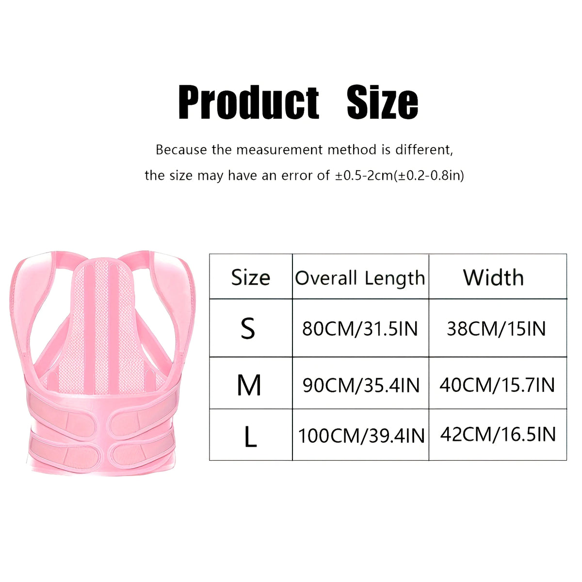 Back Brace Posture Corrector Adjustable Full Support