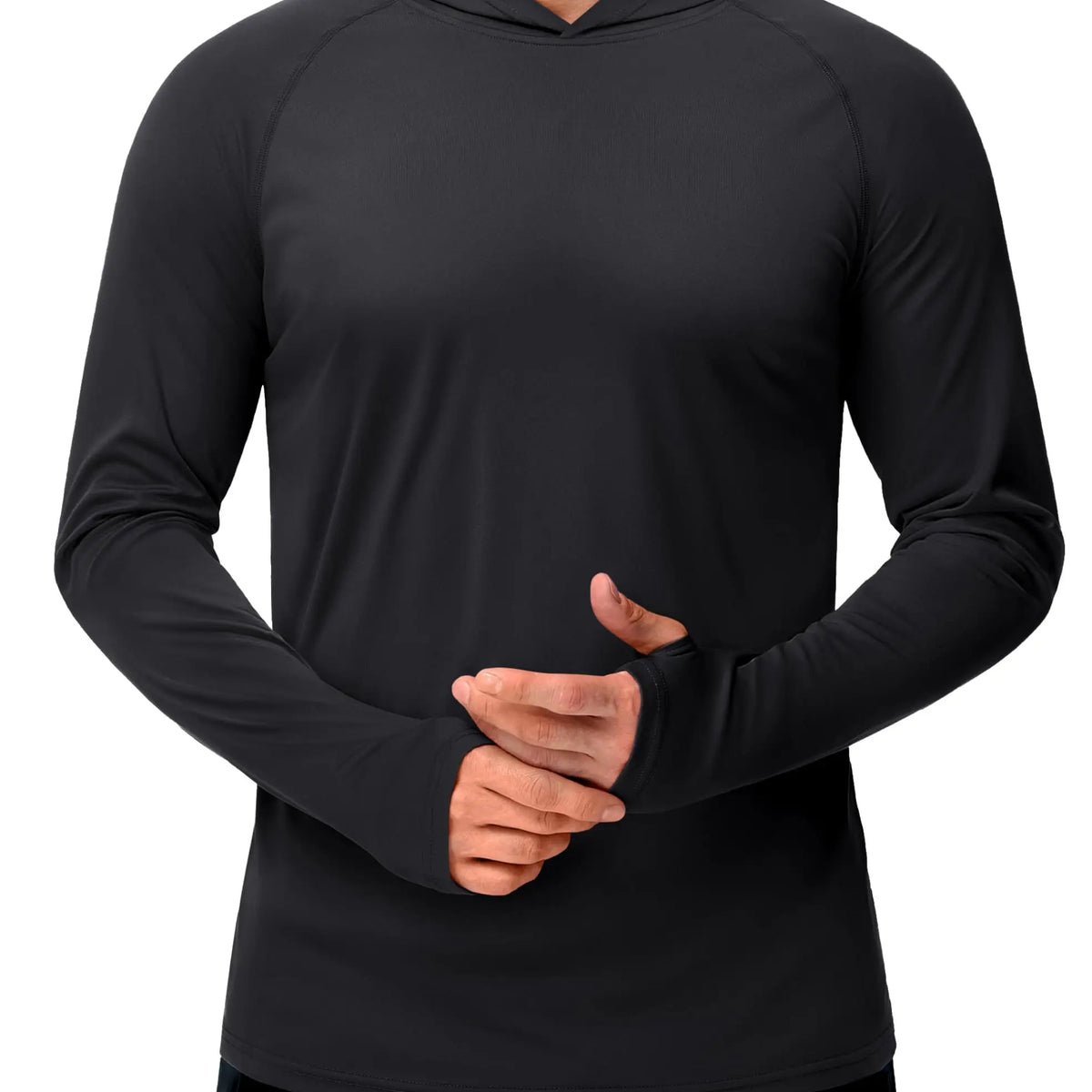 Men’s Long Sleeve Sun Protection Hoodie with UV-Proof