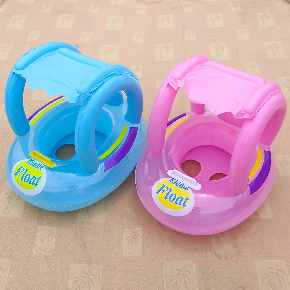 Safe and Fun: Baby Swim Ring with Sun Protection